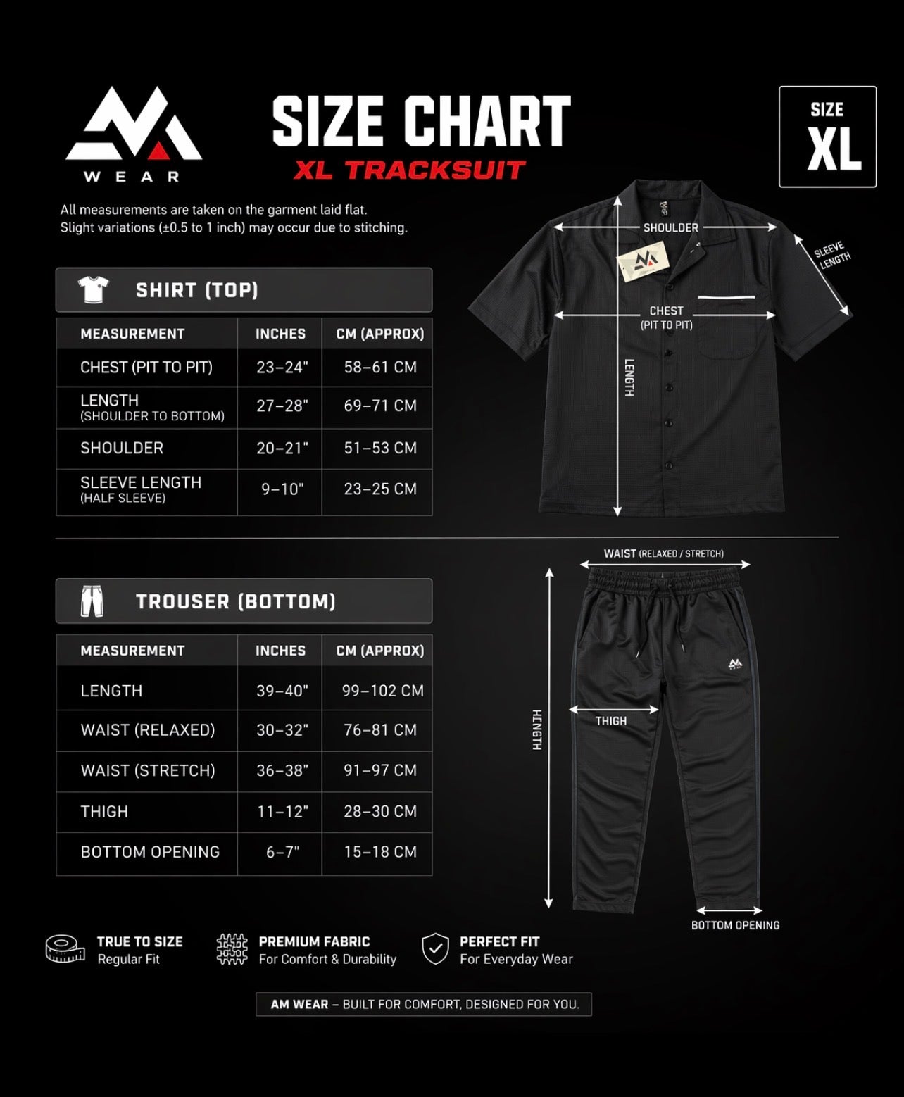 New Safari Blend Design Tracksuit Set (Button shirt+Trouser) • Black Waffe O