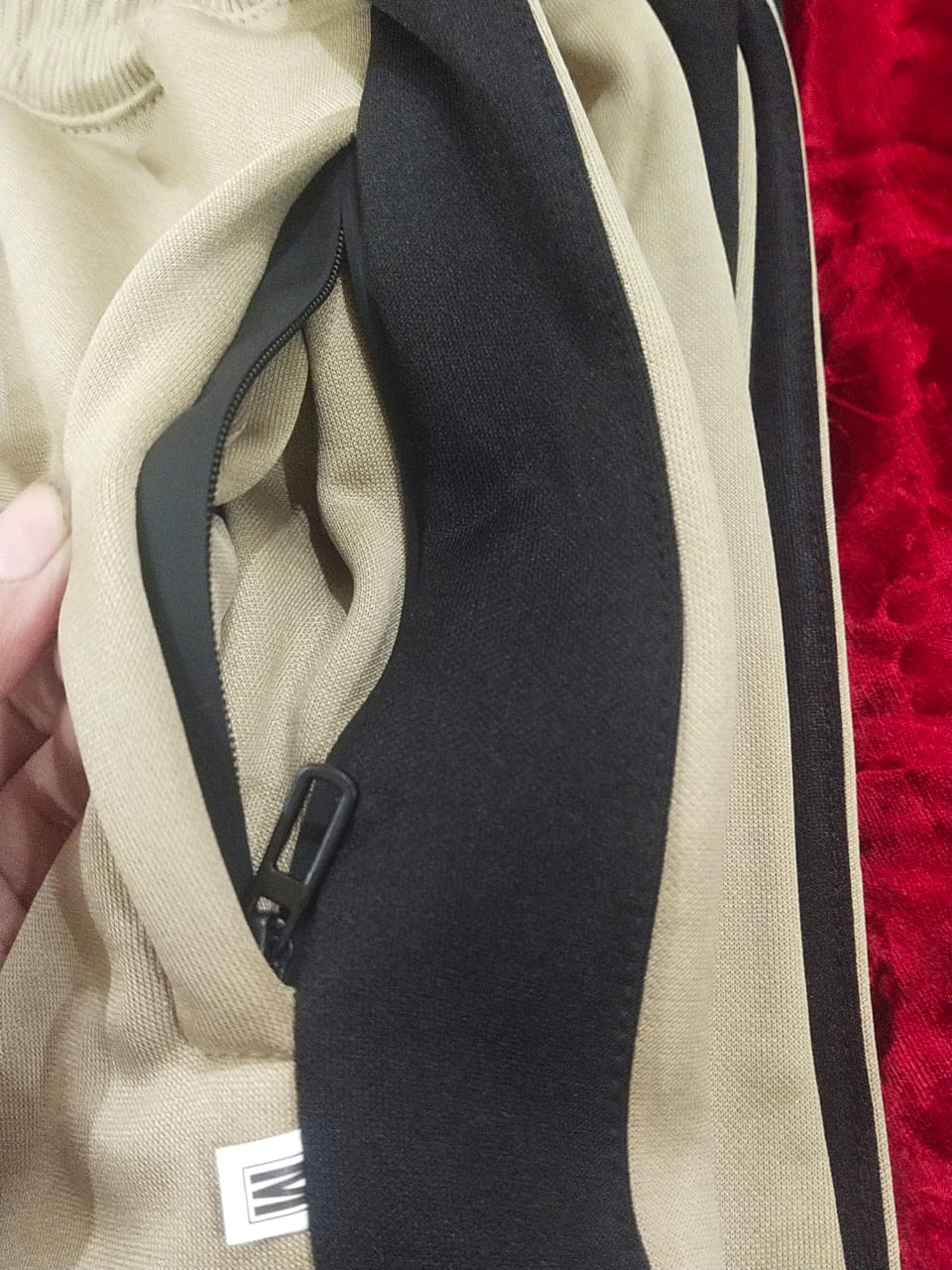 Winter Premium BROWN AND BLACK Tracksuit with free T-shirt -Special Edition -BEIGE BLACK