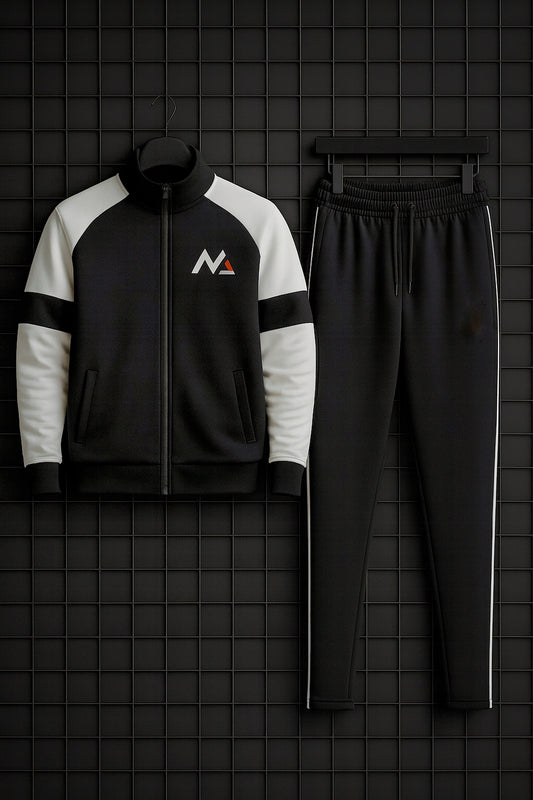 Winter Premium WHITE AND BLACK Tracksuit – Signatures Special Edition - BLACK WHITE