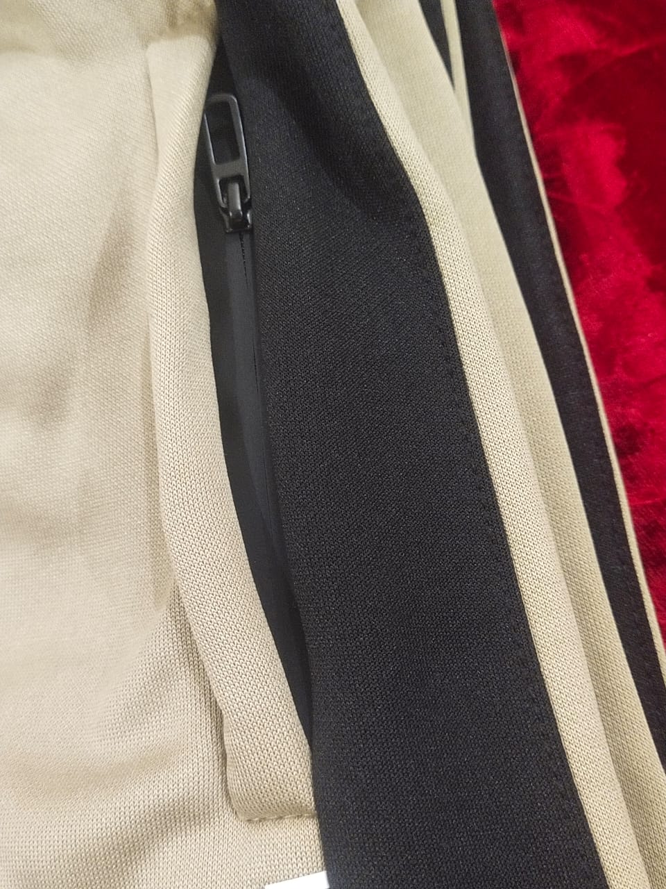 Winter Premium BROWN AND BLACK Tracksuit with free T-shirt -Special Edition -BEIGE BLACK