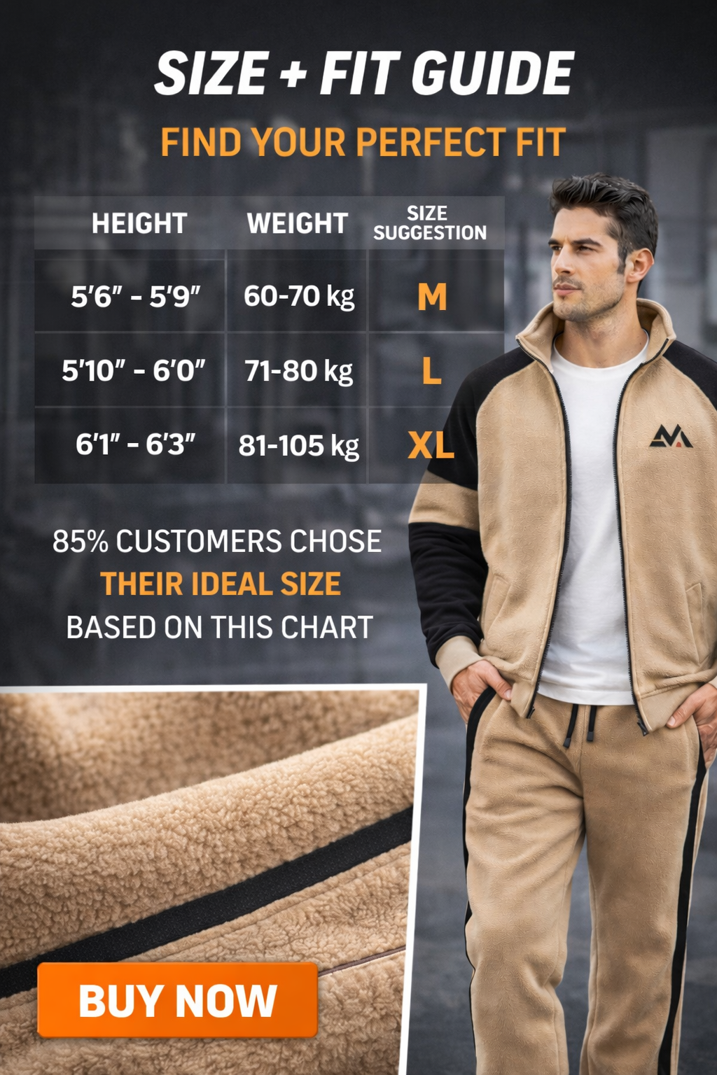 Winter Premium BROWN AND BLACK Tracksuit With Free T-shirt– Special Edition -BROWN BLACK