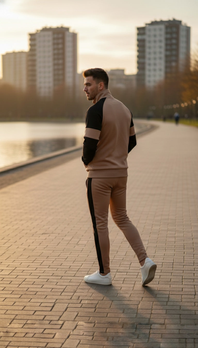 Winter Premium BROWN AND BLACK Tracksuit – Signatures Special Edition -BROWN BLACK