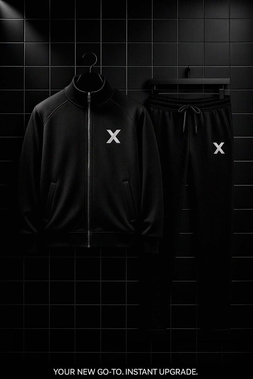 Winter Premium Black Tracksuit – Signature “X” Edition black
