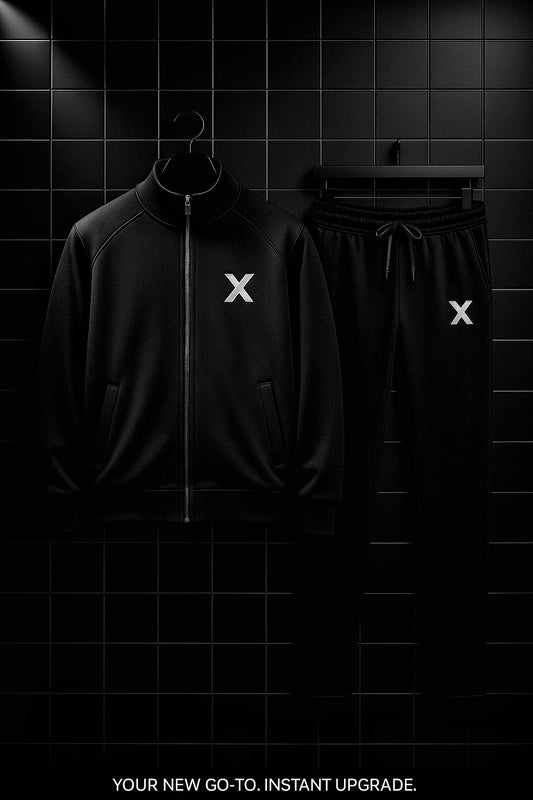 Winter Premium Black Tracksuit – Signature “X” Edition black