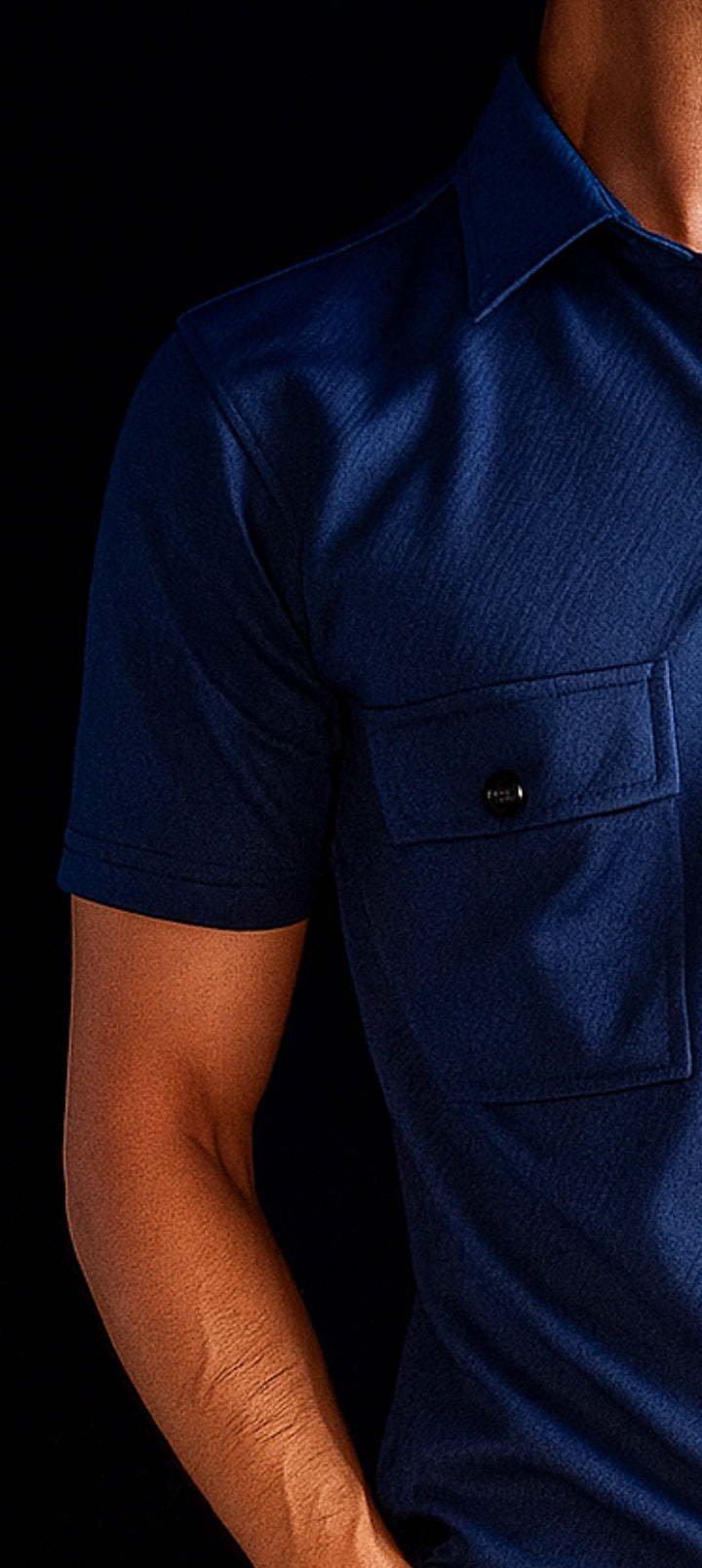 New Safari Waffle Honeycomb Design Tracksuit Set (Button shirt+Trouser) : Naveyblue