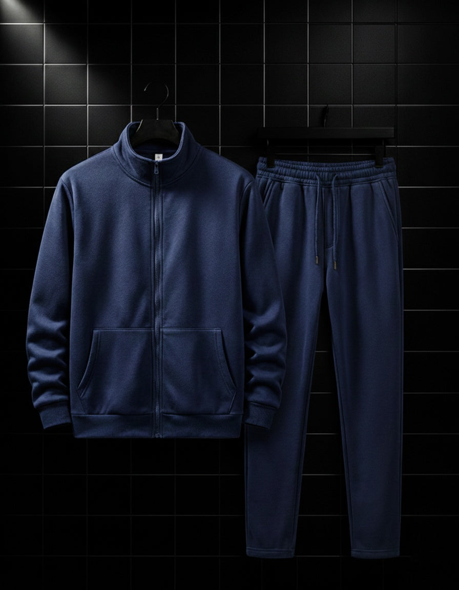 Mens Fleece Winter Warm Wear Tracksuit 230GSM - BLUE 230 gsm