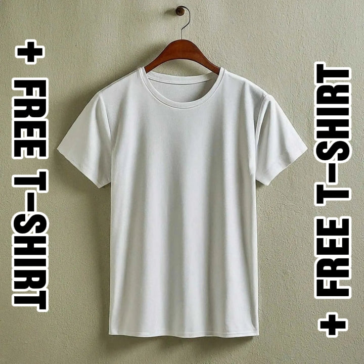 Winter Premium Blue AND WHITE Tracksuit With Free T-shirt–Special Edition - Blue White