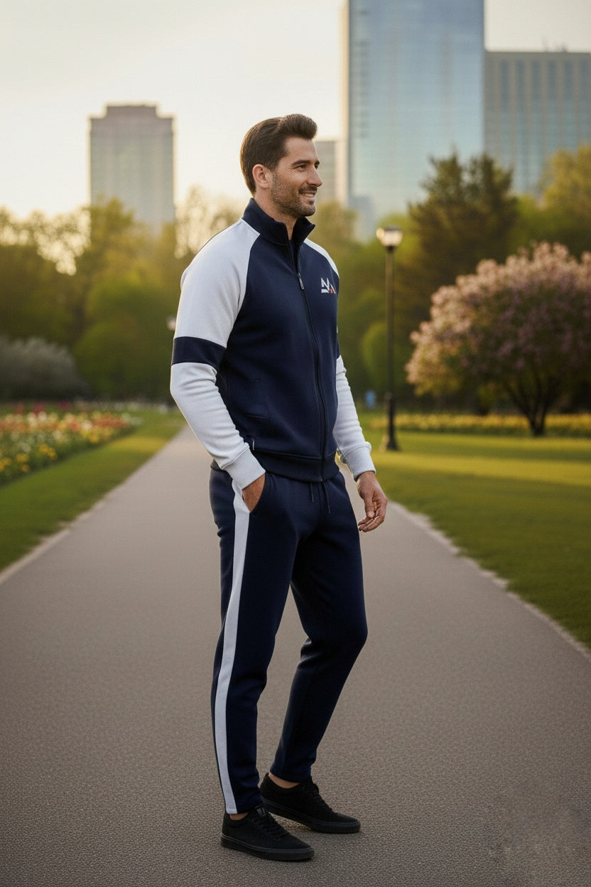 Winter Premium Blue AND WHITE Tracksuit – Signatures Special Edition - Blue White