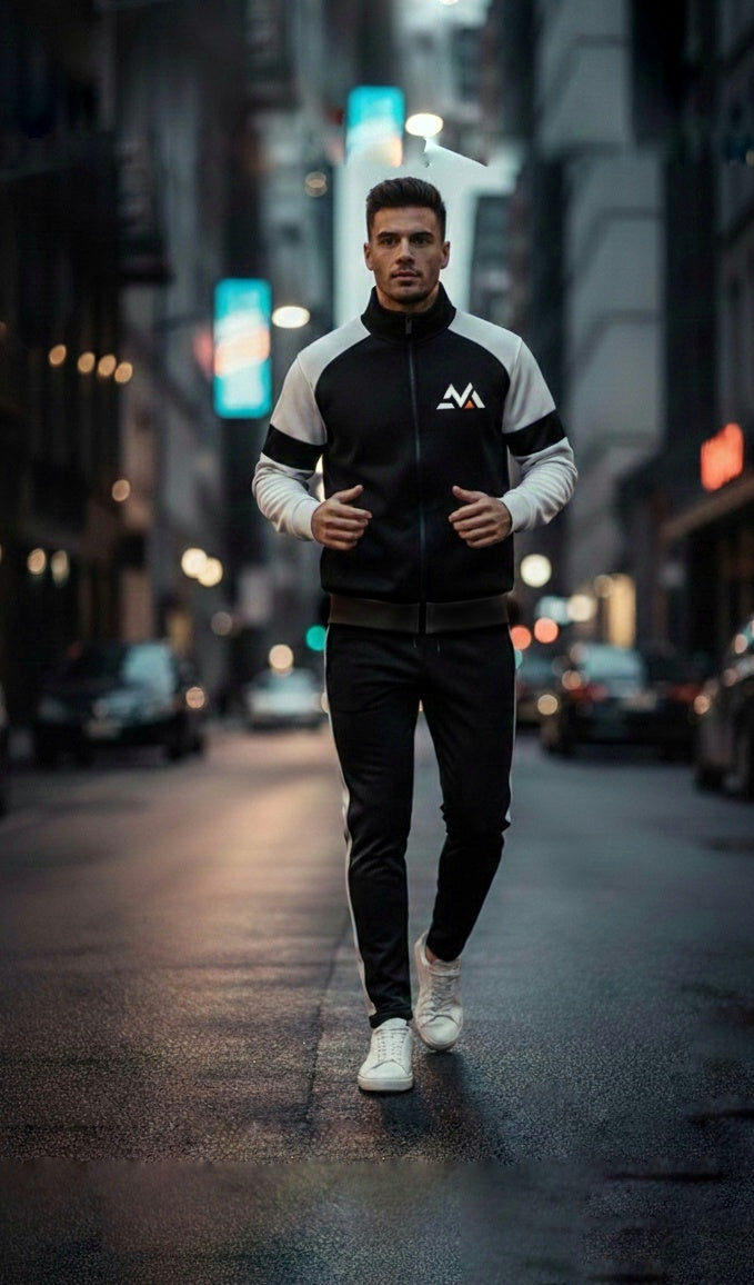 Winter Premium WHITE AND BLACK Tracksuit – Signatures Special Edition - BLACK WHITE