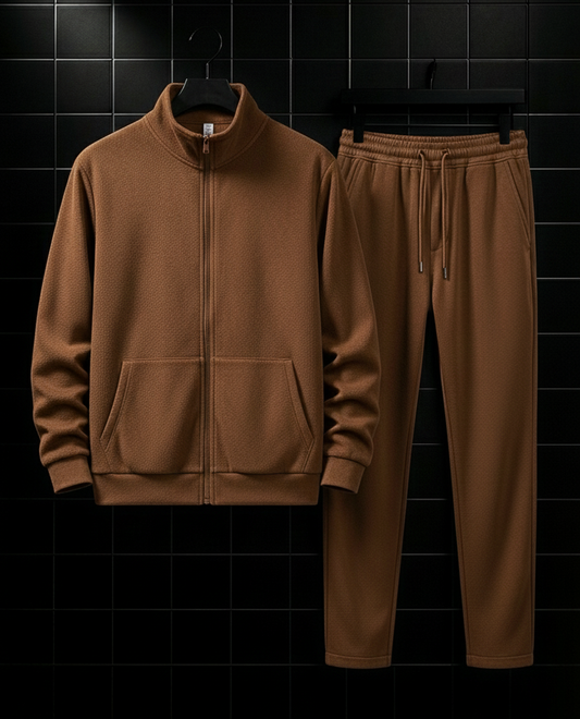Mens Fleece Winter Warm Wear Tracksuit 230GSM - Brown 230Gsm