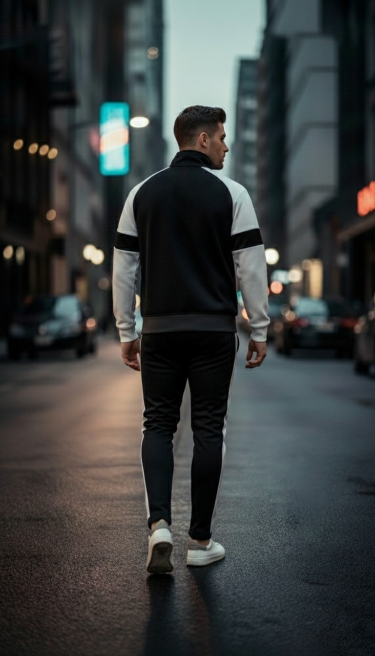 Winter Premium WHITE AND BLACK Tracksuit – Signatures Special Edition - BLACK WHITE