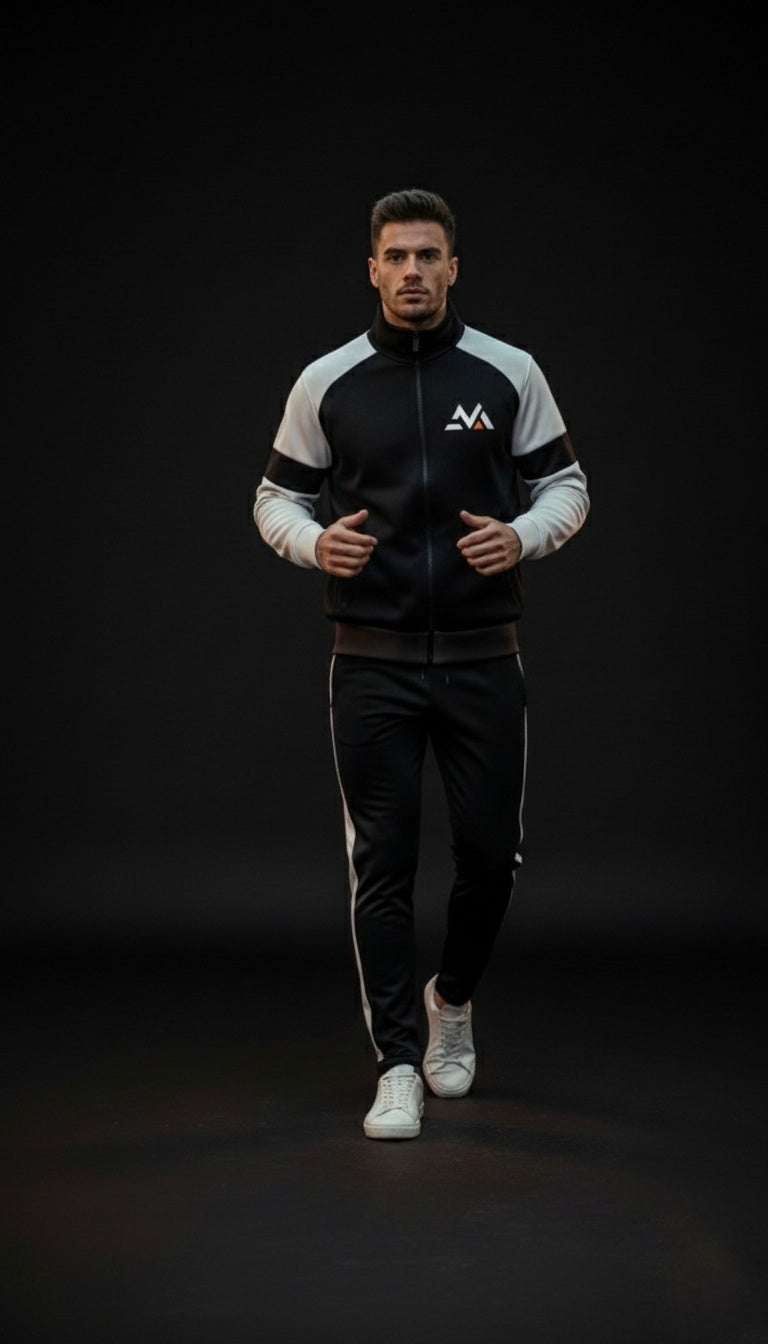 Winter Premium WHITE AND BLACK Tracksuit – Signatures Special Edition - BLACK WHITE