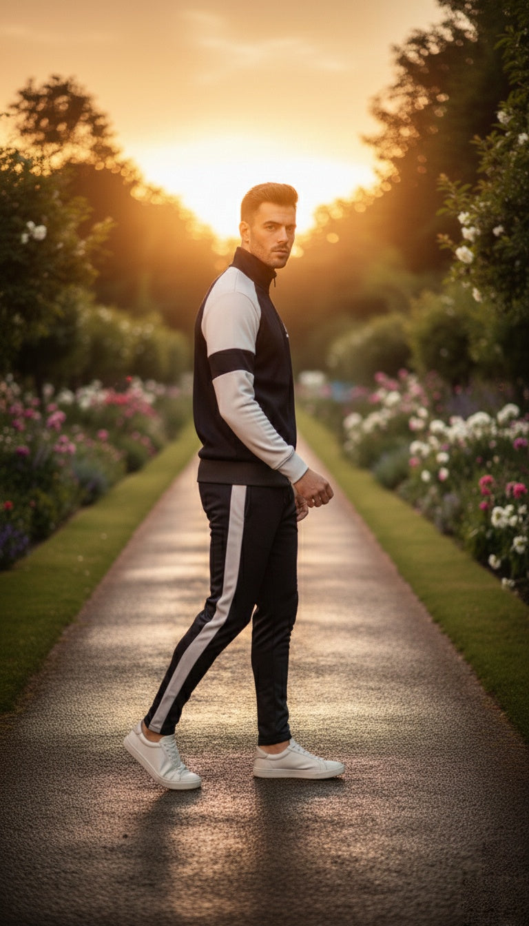Winter Premium WHITE AND BLACK Tracksuit – Signatures Special Edition - BLACK WHITE