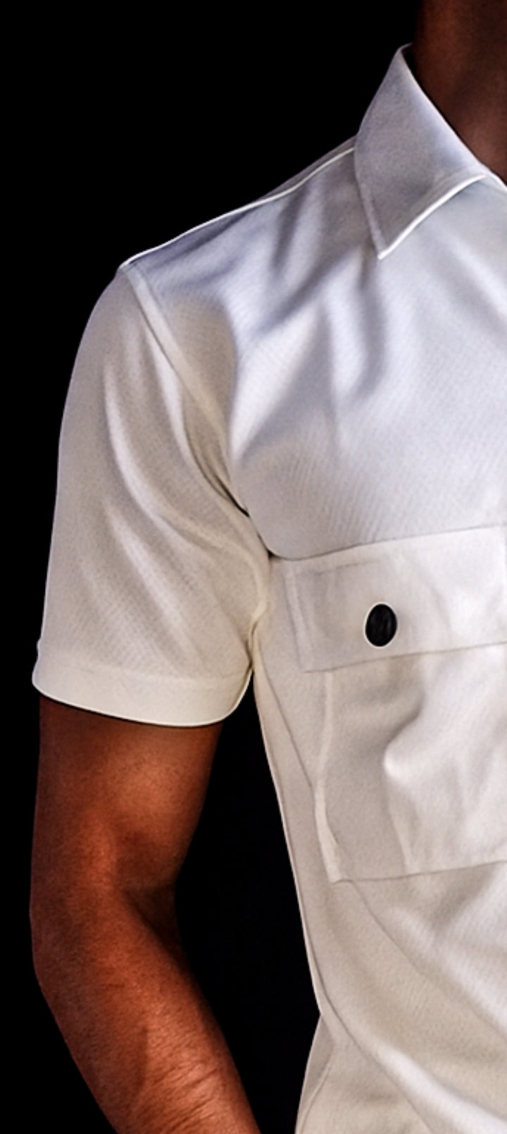 New Safari Waffle Honeycomb Design Tracksuit Set (Button shirt+Trouser) : WHITE