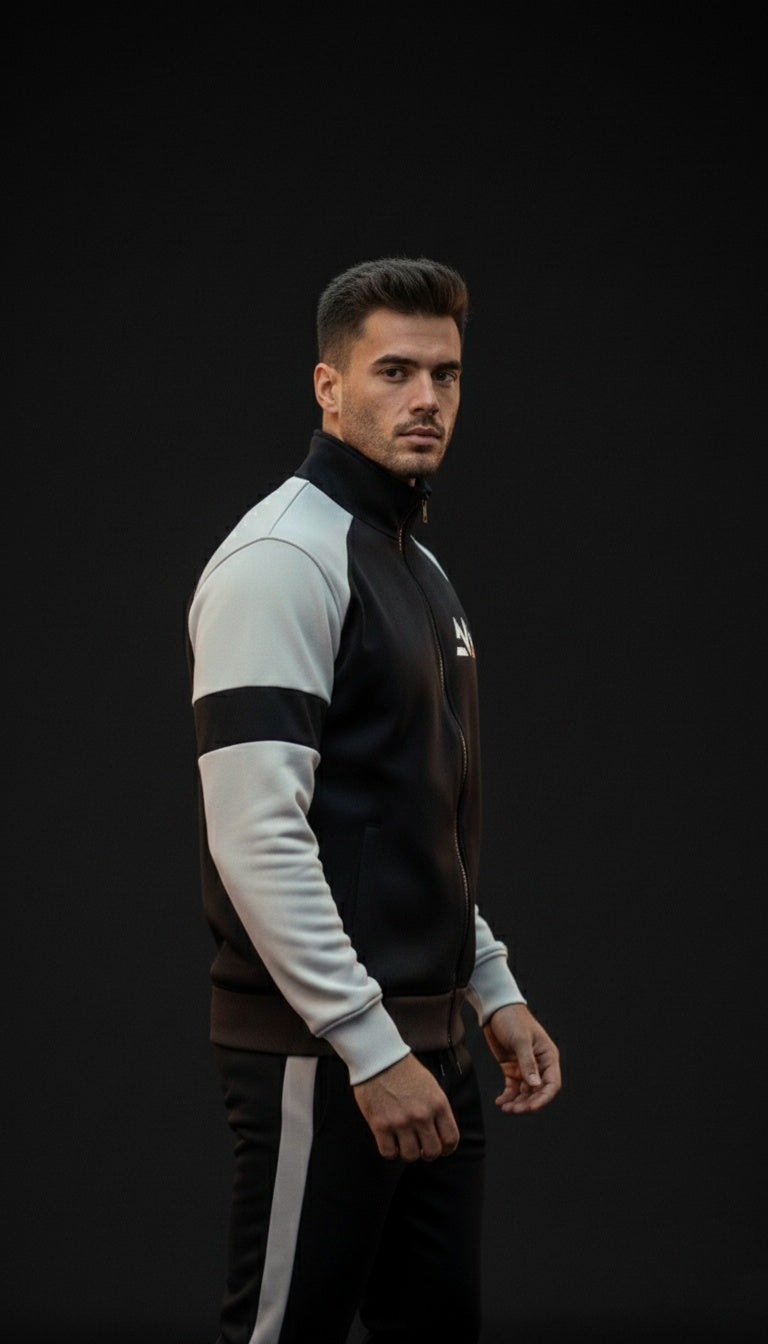 Winter Premium WHITE AND BLACK Tracksuit – Signatures Special Edition - BLACK WHITE