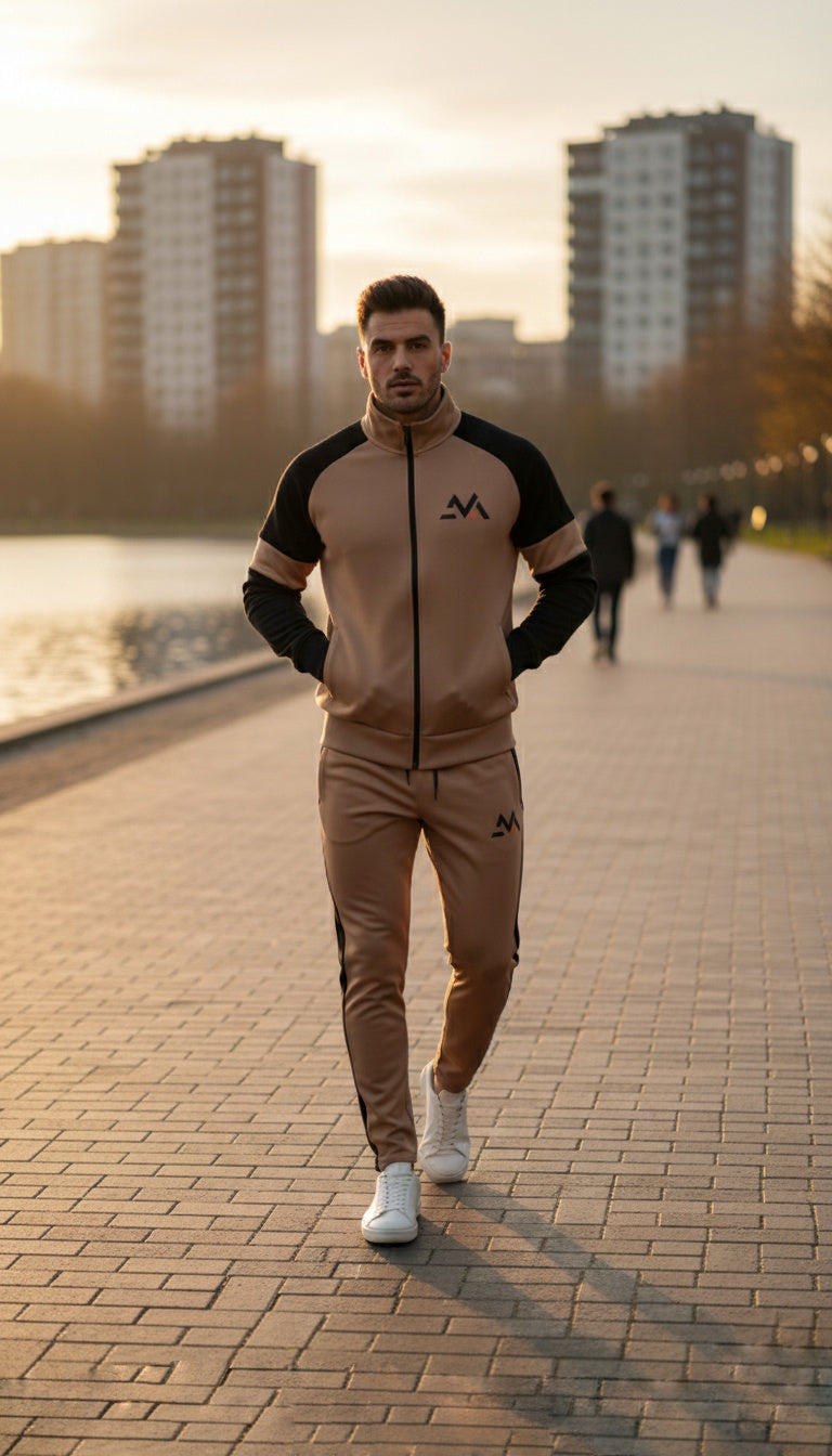 Winter Premium BROWN AND BLACK Tracksuit – Signatures Special Edition -BROWN BLACK