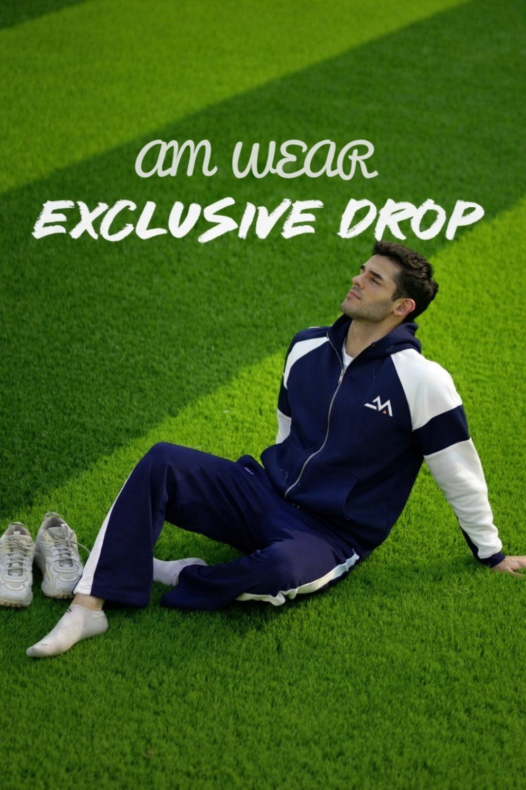 Winter Premium Blue AND WHITE Tracksuit With Free T-shirt–Special Edition - Blue White