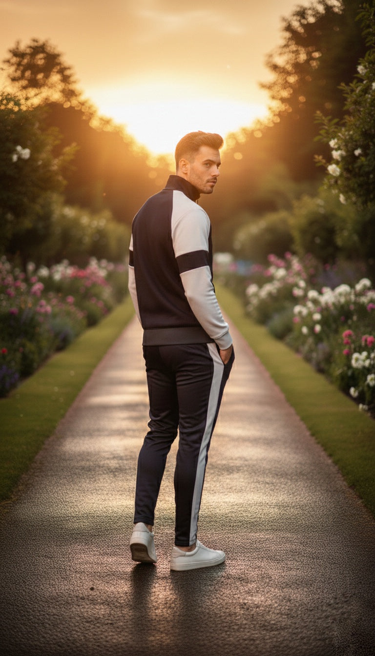 Winter Premium WHITE AND BLACK Tracksuit – Signatures Special Edition - BLACK WHITE