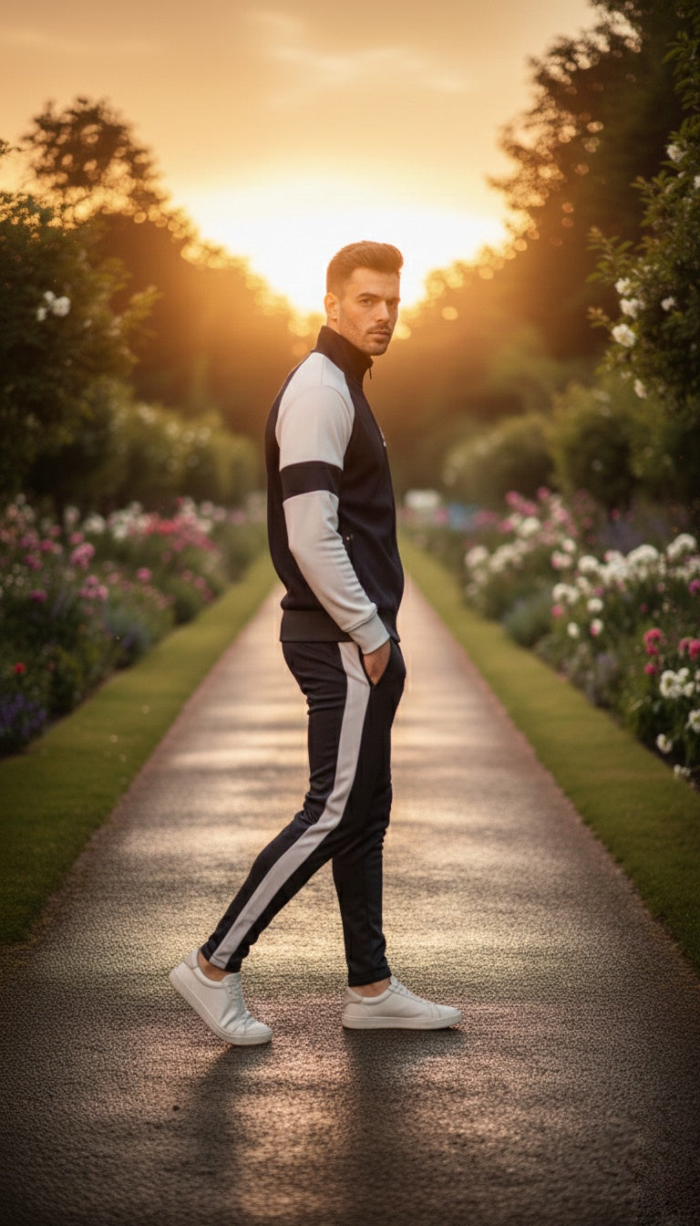 Winter Premium WHITE AND BLACK Tracksuit – Signatures Special Edition - BLACK WHITE