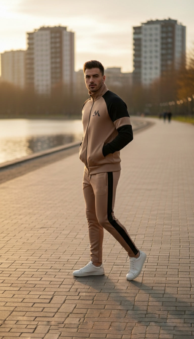 Winter Premium BROWN AND BLACK Tracksuit – Signatures Special Edition -BROWN BLACK