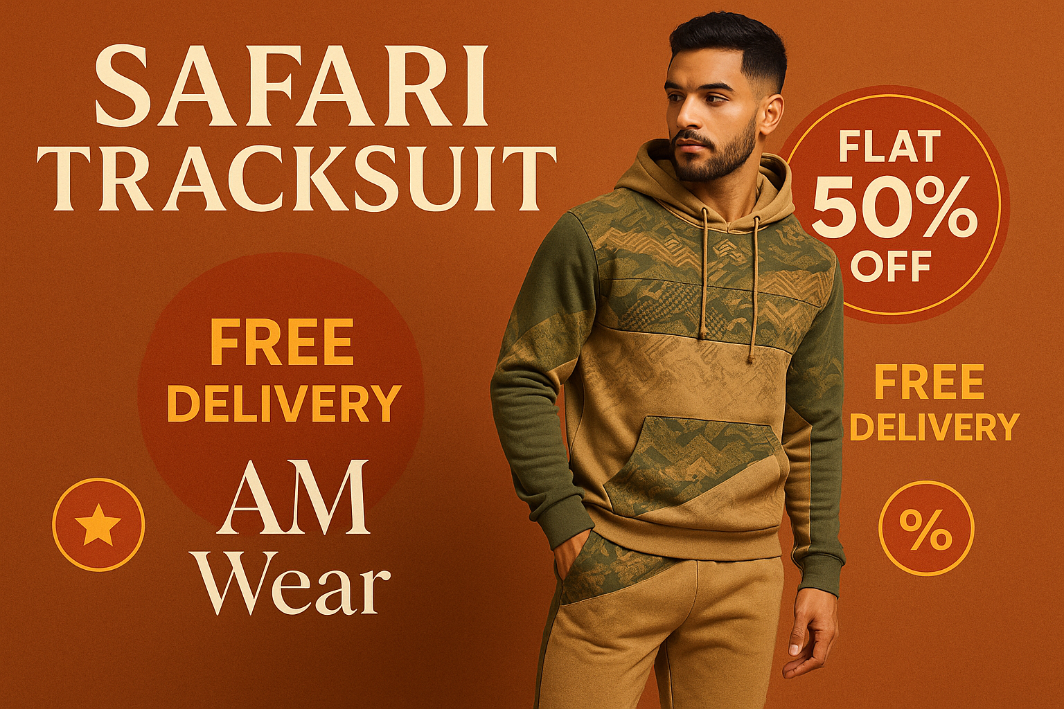 Safari Tracksuit Flat 50 % Off Sale with free delivery by AM Wear 